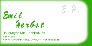 emil herbst business card
